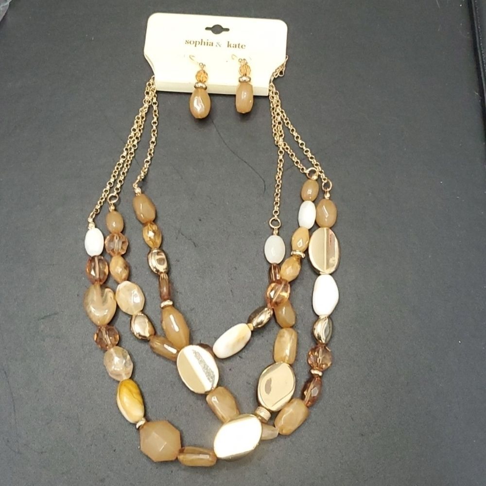 Sophia & Kate gold tone matching jewelry set